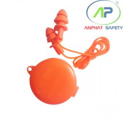 Nhét tai chống ồn 3 tầng (Màu cam có hộp)